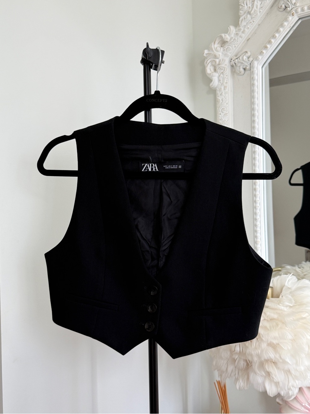 Zara Black Tailored Vest for Women